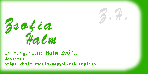 zsofia halm business card
