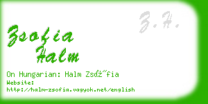 zsofia halm business card